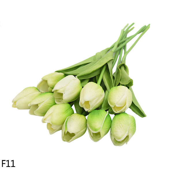 5/10 stk. Tulipan Kunstig Blomst Real Touch Kunstig Buket Falsk Blomst Til Bryllupsfest Dekoration Forsyninger Hjemmehave Ornamenter F11 10PCS