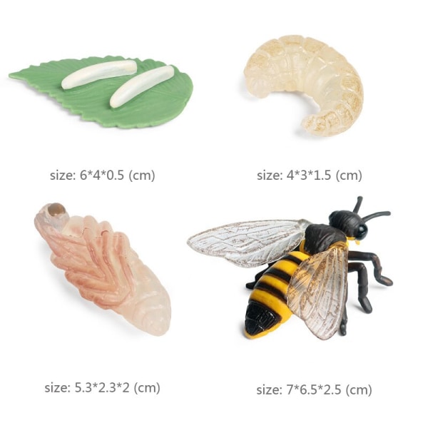 Kognitiva pedagogiska leksaker för barn Simulering Djur Insektsmodell Minidjur Fjäril Tillväxtcykel Ornament Pink