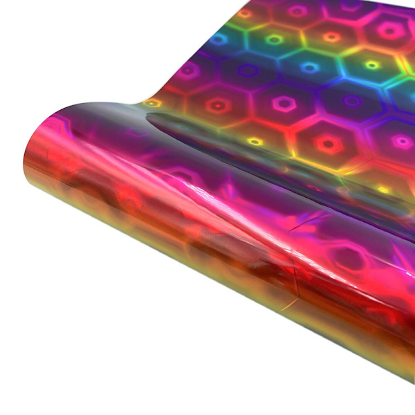 För Cricut Rainbow Gradient Print självhäftande hantverk Vinylark för väggfönster Porslin Bilar Muggar Dekal Juldekoration DIY Pink Dragon Scale 12in x 19in(30x50cm)