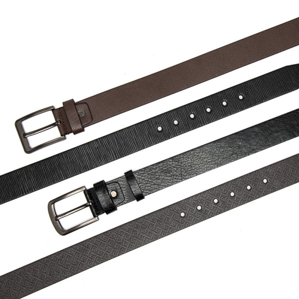 Vyö Miesten Muoti Rento Koristelu Farkut Hihna Ulkoilu Seos Metallisolki Leveä Vyö Miehille 9001-Black Length 120 width 3.8