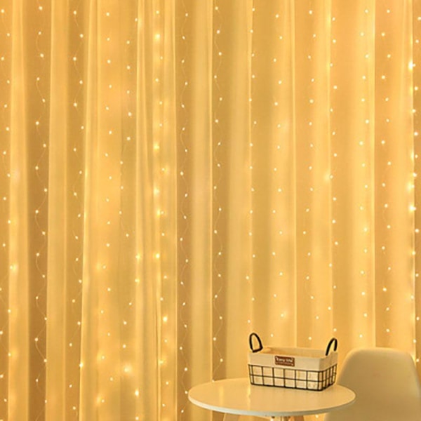 LED Julelys Gardin Lyslenke Eventyrlys Lysgirlander For Bryllup Hjemmefest Dekor Like the picture 3M*1M