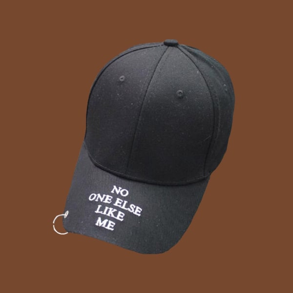 Dam Herr Hip Hop Kpop Snapback Baseballkeps Enfärgad Med Ring Sport Dans Resa Älskare Pappa Hatt Kepsar Streetwear Justerbar 17022501-Black
