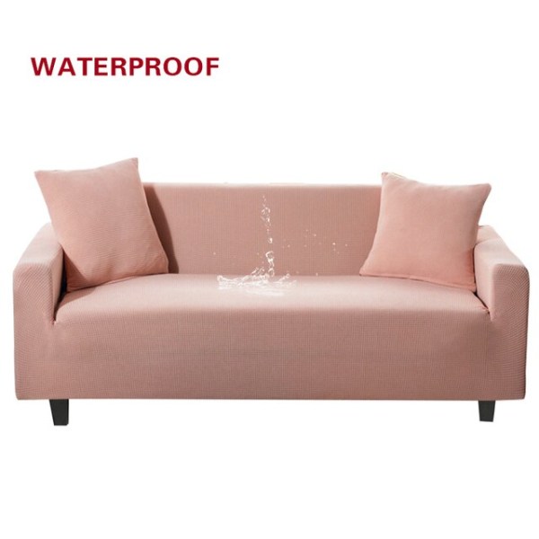 Elastisk sofabetræk, vandtæt, ensfarvet, høj stretch, slipcover, altomfattende elastisk sofabetræk, sofabetræk til stue Green1 2-seater 145-185cm