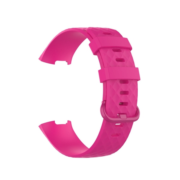 Klockarmband för Fitbit Charge 4 Armband Sport Klockarmband Silikonarmband för Fitbit Charge 3/3 SE Tillbehör Rose Gold L