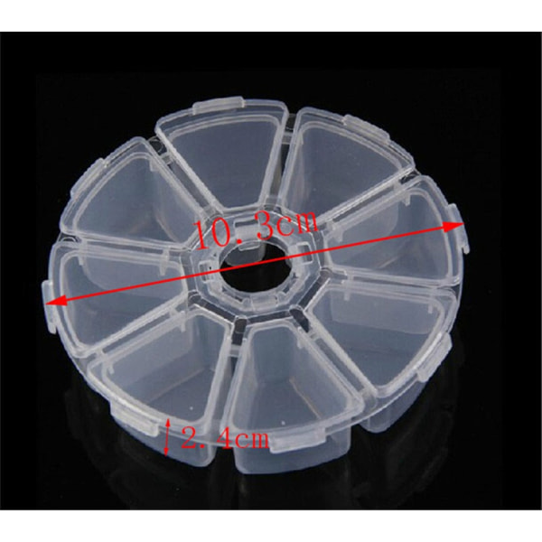 Smykkeskrin i plastik, værktøjskasse i plastik, justerbar håndværksorganisator, opbevaringsperler, armbånd, smykkeskrin, emballage 1pcs 15 grids