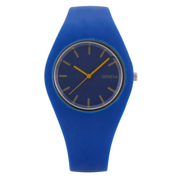 Fashion Fashion Candy Koreansk Quartz Klocka Silikonarmband Damklocka Yellow
