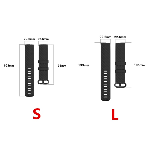 Klockarmband för Fitbit Charge 4 Armband Sport Klockarmband Silikonarmband för Fitbit Charge 3/3 SE Tillbehör Light gray L