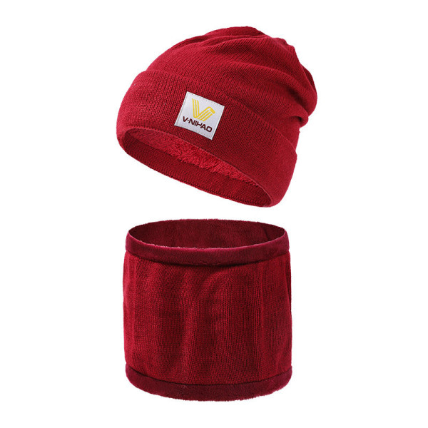 Miesten huivi, kaulan suojaus, pitää lämpimänä ja suojaa kylmältä talvella, bandana, miesten talvinen villapipo, ulkoiluun, plus pörröinen neulottu hattu lapsille Coffee color Average size