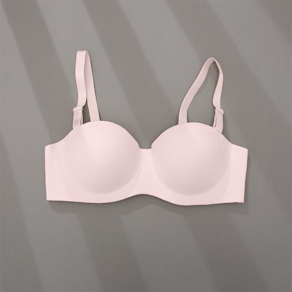 FINETOO Enkel Andningsbar Mode Enfärgad BH Sömlös Lätt Liten Storlek A/B Kupa Bralette Underkläder Lingerie Beige 38A/B