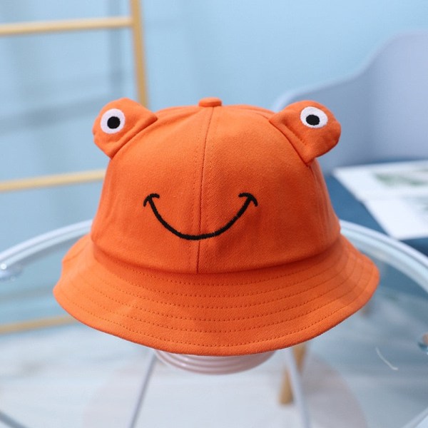 Tegneserie Frosk Barnebøttehatt Sommerhatter Barn Gutter Solhatter Solbeskyttende Babyhatter Yellow 1-5 years