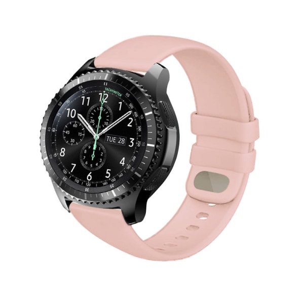 Watch för Passar Samsung Watch3 Huawei GT2 silikagelrem 22mm Pink