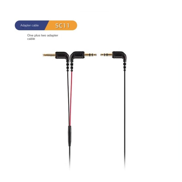 Lämplig för Rod Wireless Go Andra Generationens Mikrofonmunstycke till SC2 Mikrofon SLR Kamera Rode Adapterkabel [SC11] one-to-two connecting line