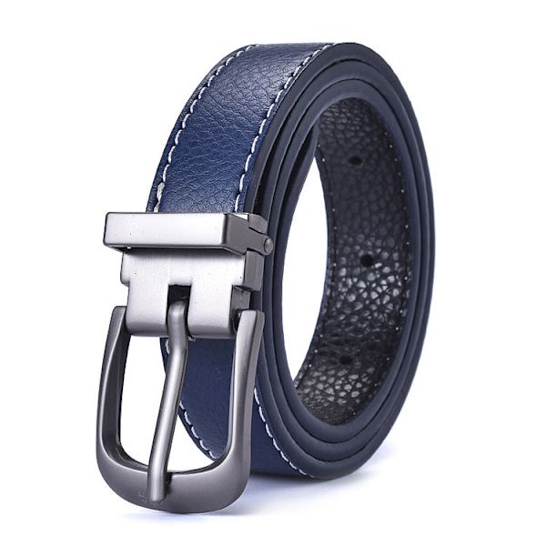 Yksinkertainen musta ohut vyö, korealainen retro-neulasolkikiinnitys, farkkujen vyö, opiskelija Dark blue 2 style 110CM