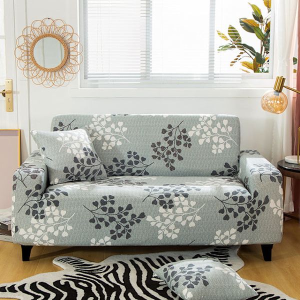 Blommiga Tryckta Överdrag Stretch Rutiga Sofföverdrag för Vardagsrum Elastiskt Sofföverdrag Fåtöljöverdrag Soffhandduk Heminredning 1/2/3/4-sits Pattern 32 3-seater 190-230cm