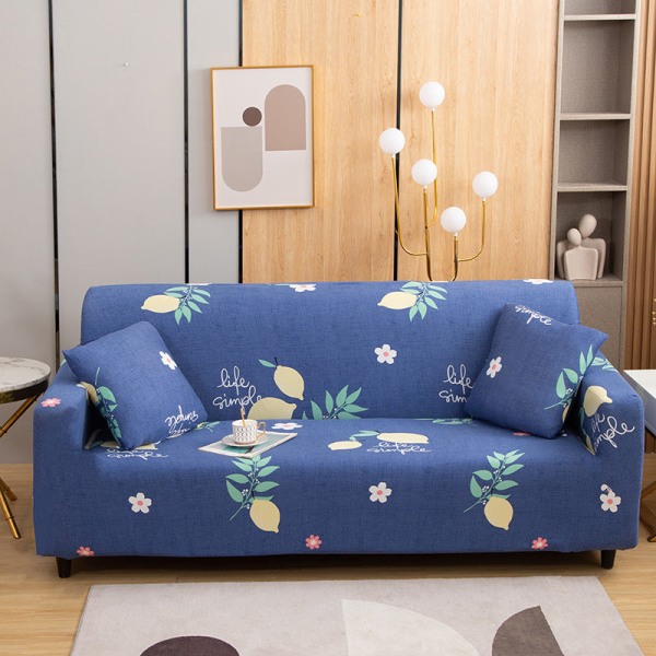 Tygsofföverdrag Kombination Imperial Konkubin Enkel Fullständig Sofföverdrag Nordisk Stil Elastisk Mjölksilke Sofföverdrag Lemon Single seat: 90-140cm