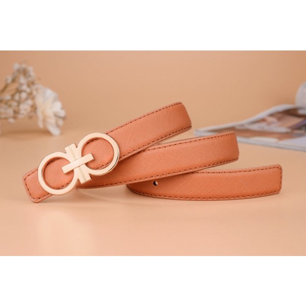 Bälte Mode All-Match Barn och Tonåringar Bälte Unisex Byxbälte Gold Buckle Red 3 90CM