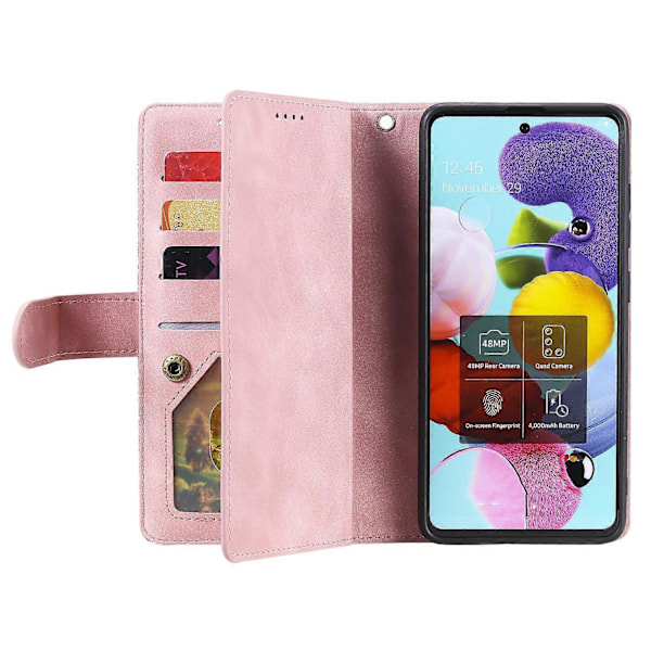 Motorola Moto G35 5G -kotelo PU-nahkainen puhelinkotelo vetoketjullisella lompakolla ja 9 korttipaikalla Style B