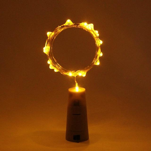 1M/2M LED Ljusslingor Koppar Silvertråd Fairy Light Girlang Flaskpropp För Glas Hantverk Bröllop Juldekoration Red 1M 10LEDs