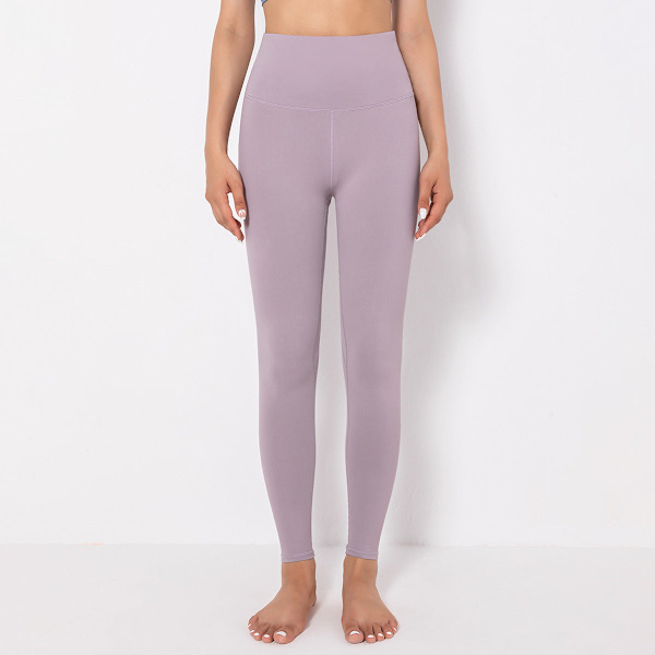 Lulu Yogakläder Naken Känsla Yogabyxor Dam Hög Midja Höftlyft Löpartights Stretch Träningsbyxor 6560 trousers-Zhang Qing M