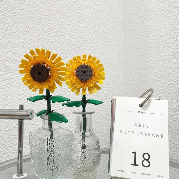 Ny Ekspert Solsikker Blomsterbukett Byggeklosser Botanisk Samling Venner Bricks Leker Jenter Gave Kompatibel 40524 6 Flowers No Box