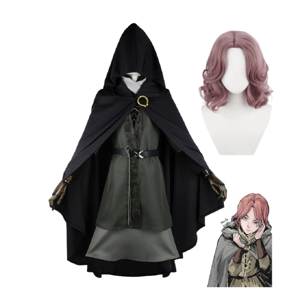Spel Elden Ring Melina Cosplay Kostym Kläder Halloween Karneval Dräkt Hår Party + En Perukmössa Only Cloak L