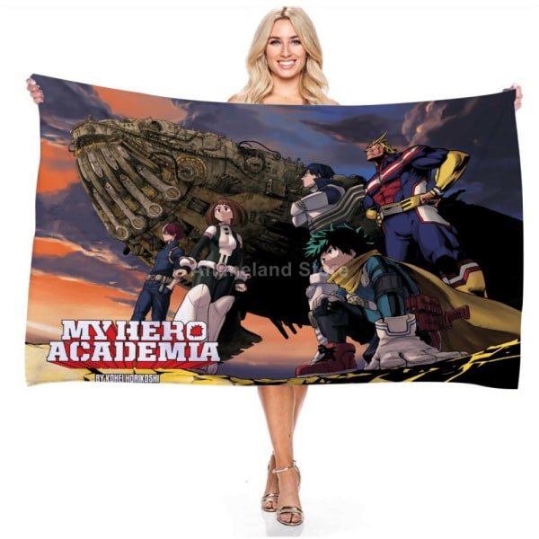 My Hero Academia Badehåndkle Anime 3d Delikat Mikrofiber Badehåndkle Utendørs Teppe Stue Hjem Dekor Svømming Mote 9 75X150CM