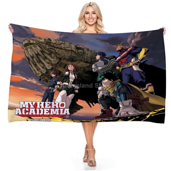 My Hero Academia Rantapyyhe Anime 3D Herkkä Mikrokuitu Kylpypyyhe Ulkoilupeitto Olohuone Kodin Sisustus Uima-asu Muoti Pattern 1 75X150CM