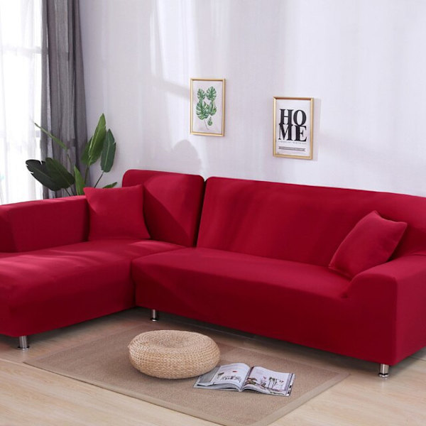 Solid hjørnesofa betræk sofa overtræk elastisk materiale sofa beskyttelse til kæledyr chaiselong betræk L form sofa lænestol color 1 3-seat 190-230cm 1pc