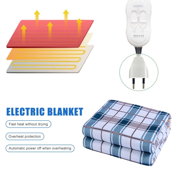 220V Tæppe Opvarmet Elektrisk Lagen Tykkere Termostat Elektriske Tæpper Sikkerhed Elektrisk Varmetæppe Varm Elektrisk Madras 70X150CM blanket