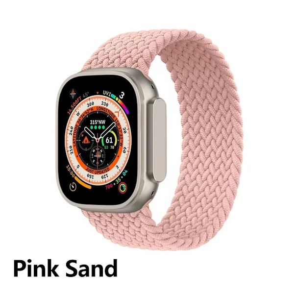Kellon ranneke Apple Watch iWatch 42/44/45mm L165mm Vaaleanpunainen väri