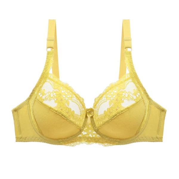 Ohut Plus-kokoinen Bralette Pitsiliivit Naisille Alusvaatteet Seksikäs Rintaliivit Iso Plus-koko White 90C