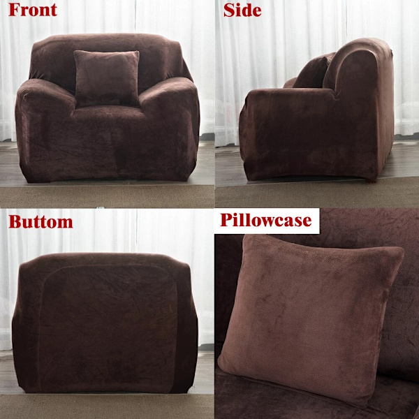 Muhkea paksu sohvanpäällinen olohuoneeseen, säädettävä elastinen kulmasohvan päällinen, osioitu liukuestepäällinen, sisustus, sohvan lepotuolin päällinen Color 8 1-seater(90-140 cm)