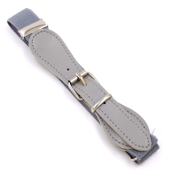 Flickors Dekorativa Elastiska Godisfärgade Spänne Bälte Barn Baby Bälte Gray 60-80cm