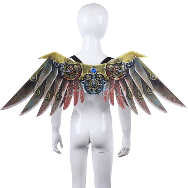 Vuxen Pojke och Flicka Barn Halloween Dekoration Karneval Party Steampunk Kostym Bladvvingar Cosplay Maskerad Ansiktsvingar Kid 2 One size