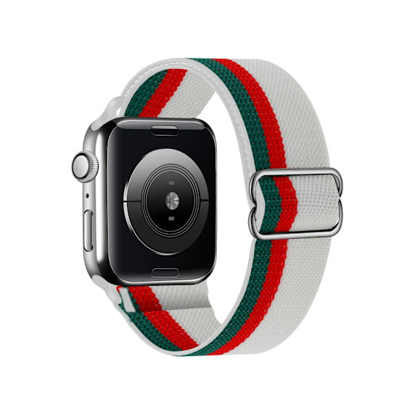 Kellon ranneke Apple Watch iWatch 38/40/41MM valkoinen, punainen ja vihreä