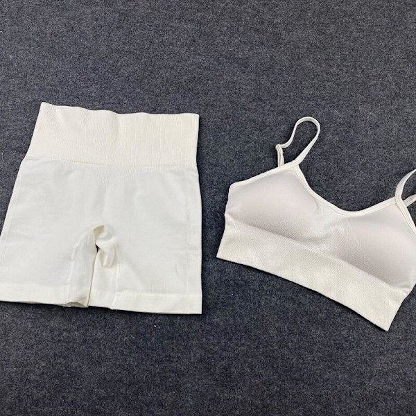 Joogasetti Toppeja Ja Leggingsejä Aktiivivaatteet Naisten Treenausvaatteet Grey bra set M