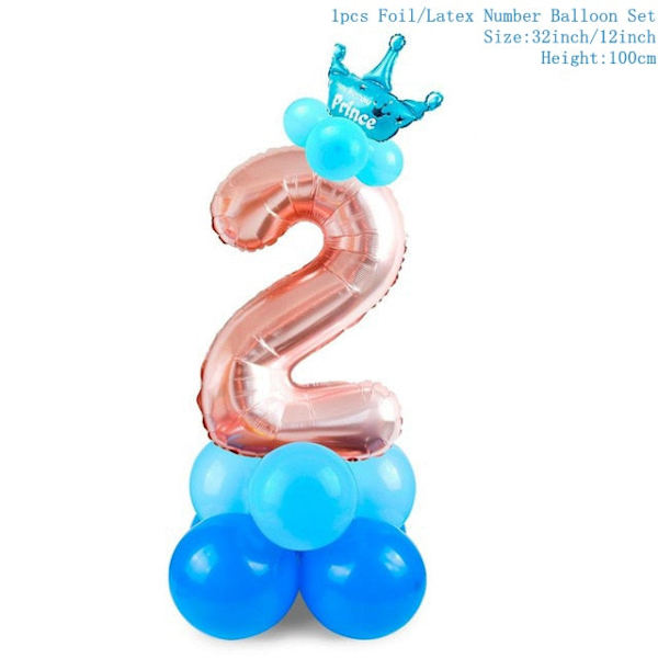1 stk. Første Bursdag Party Hatter 1. 2. 3. Krone Bursdag Hatter Nummer Én Party Dekor Barn Tilbehør Nyfødt Barn Blue 2