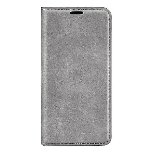 Kompatibelt Skal för Samsung Galaxy A16 5G / A16 4G - Plånboksfodral i Läder med Hudkänsla Grey