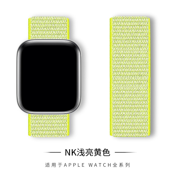 Klockarmband för Apple Watch iWatch 38/40/41mm S10 42 NIKI ljus klar gul