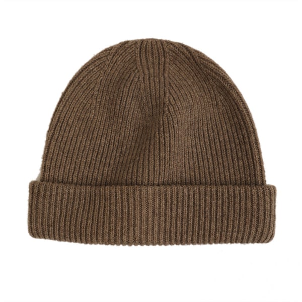 Ull brättelös off-the-face-hatt stickad, moderiktig varm koreansk väska Cap Ull höst och vinter AW22/23 -- black Average size