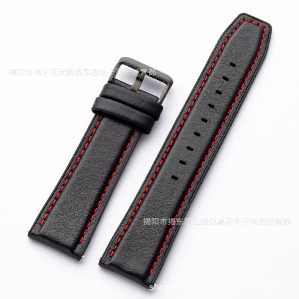 Urrem til Apple Watch iWatch 38/40/41/s10 42mm interface sort rød linje-sort spænde GT silikone sticker