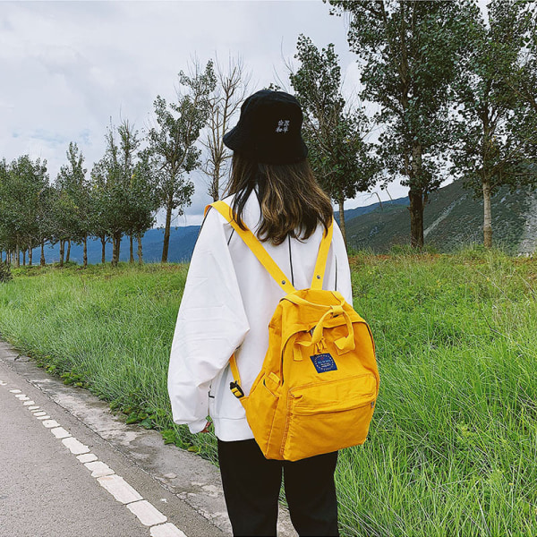 Stor Sportig Swagger Ryggsäck Yellow