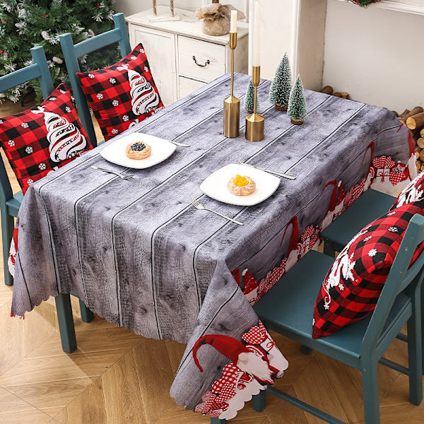 Dekorative juleduk med kreativt juletrykk, bordløpere, juletrepynt Christmas printed tablecloth-C