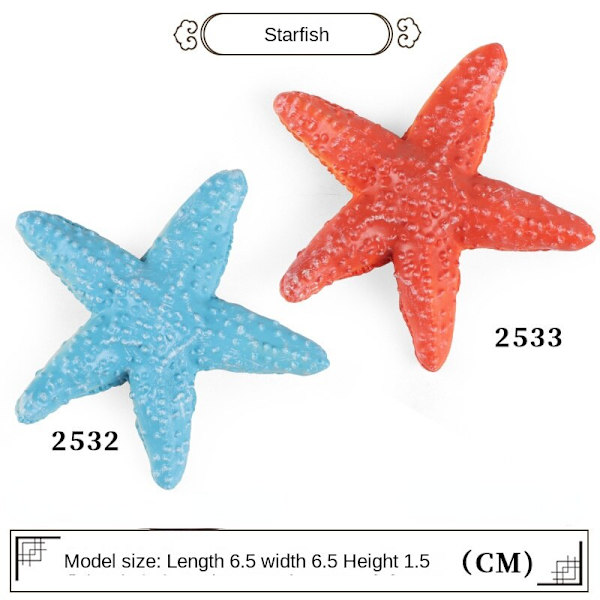 Marin Djurmodell Förhistorisk Trilobit Räka Krysantemum och Sten Kambrisk Nautilidae Plattfot Krabba Barn Pedagogisk Leksaksmodell 2pcs/starfish 1