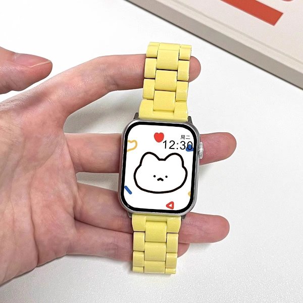 Kellon ranneke Apple Watch iWatch -kelloon 38/40/41/10 sukupolvi 42mm keltainen