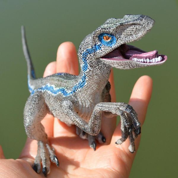 Simuleringsdjurfigur för barn Realistisk Jurassic Dinosaurievärld Modell Leksak Raptor Födelsedagspresent För Pojkar Pedagogisk Red