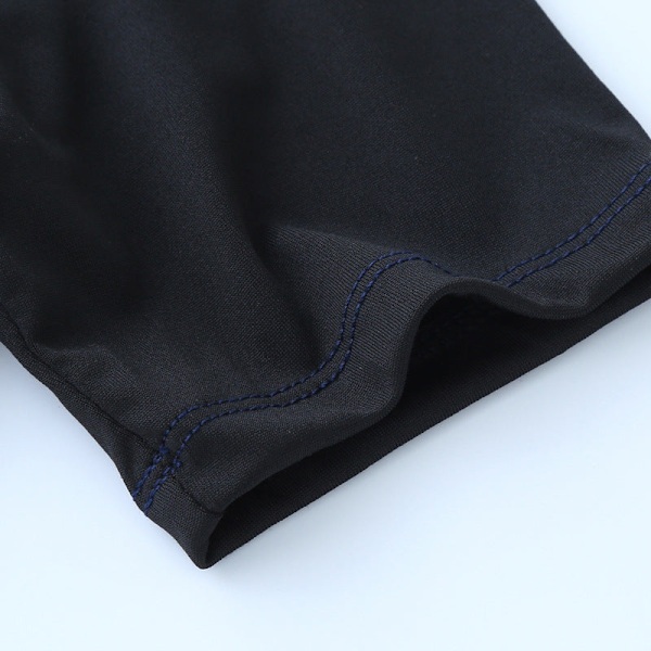 Baddräkt 2023 Nya Mellanstora och Stora Barns Professionella Solskydd Träning Varm Källa Enkla Pojkars Badbyxor Badkläder Classic blue and black 4XL