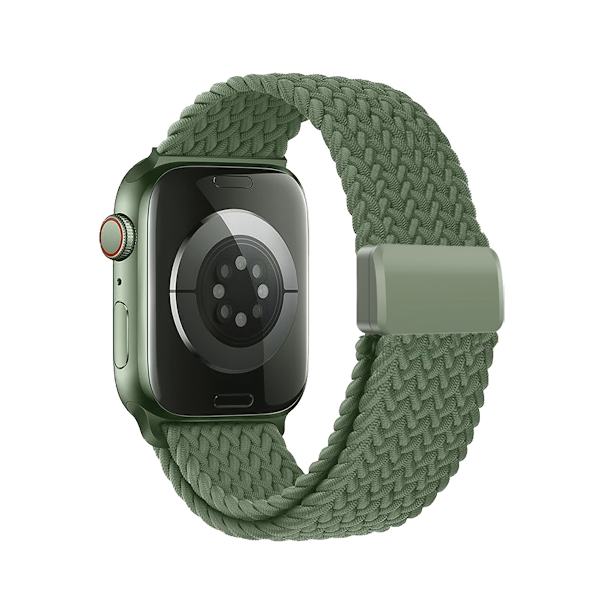 Urrem til Apple Watch iWatch 38/40/41MM Plastik indre magnet Olivengrøn