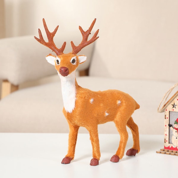 Bakning Julgransdekoration Mini Söt Sika Hjort Shopping Fönster Simulering Couple deer height 22cm