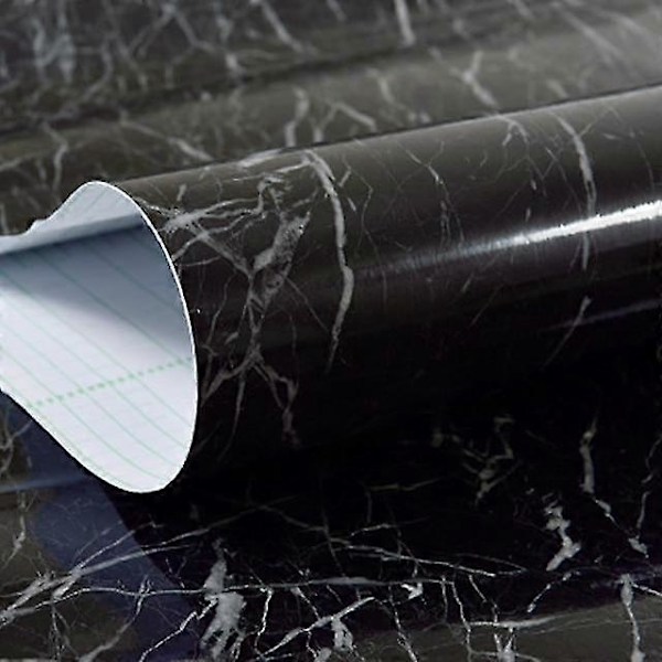 Itseliimautuva, vedenpitävä ja irrotettava vinyylitapetti Marble Jazz Black 40cm x 1m Marble Jazz Black 40cm x 1m